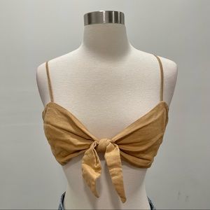 Summer Sleeveless Strappy Tie Knot Cute Crop Top